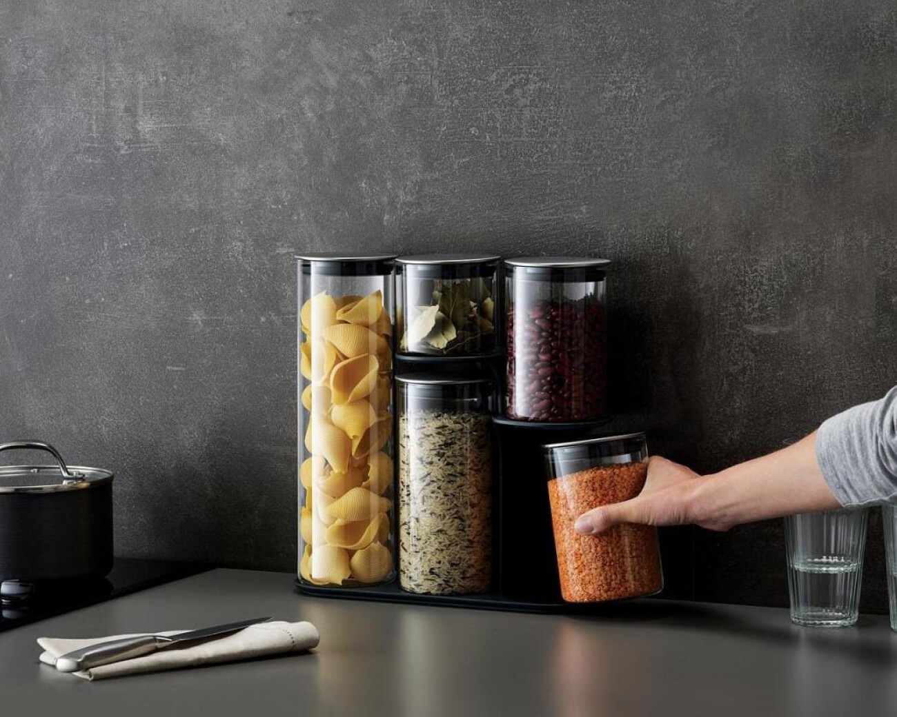 Set de Contenedores Podium Steel Joseph Joseph Set de Contenedores Podium Steel Joseph Joseph