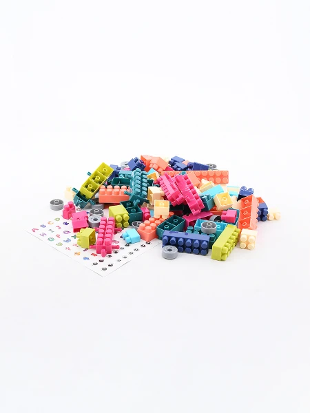 BOLSA BLOQUES CONSTRUCCIÓN 120 PIEZAS MULTICOLOR