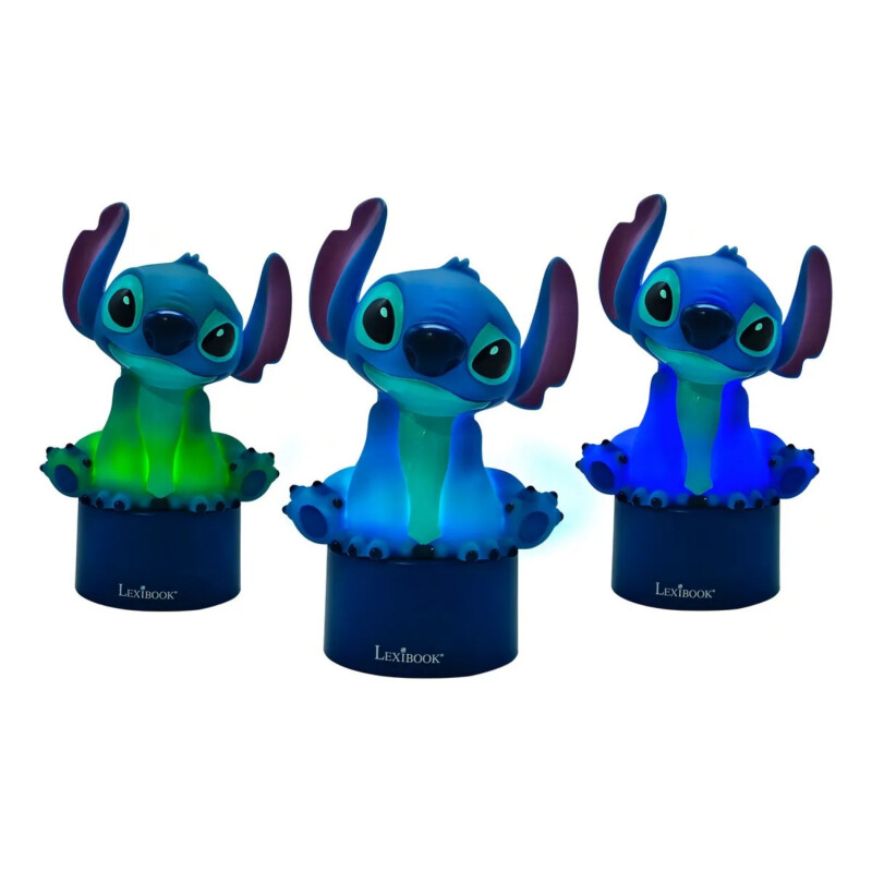 Velador Lexibook 3D con Luz Led y Parlante Stitch