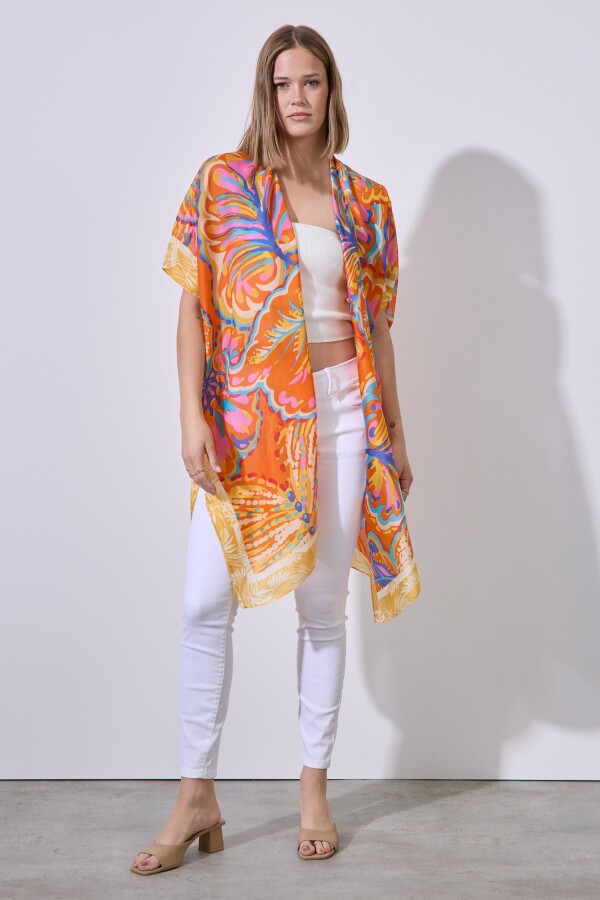 Kimono Printed MULTI/ANARANJADO