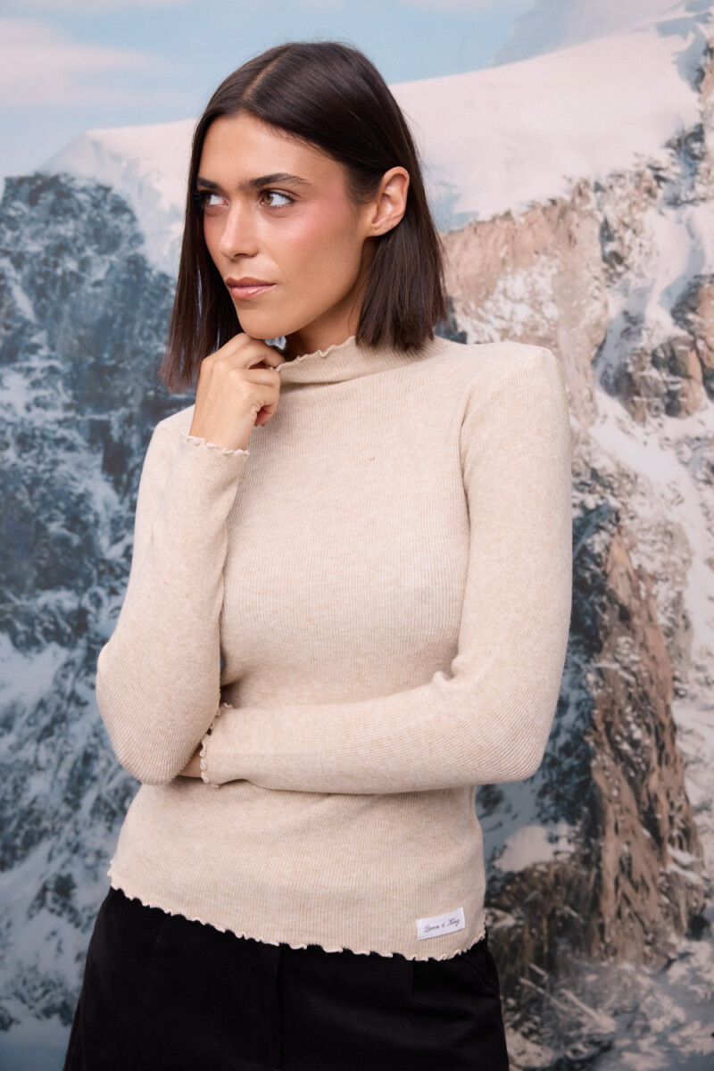 Polera Rulotte Beige