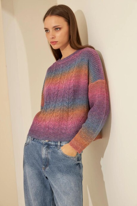 SWEATER SHAGGY MULTICOLOR