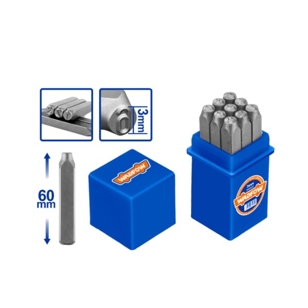 SET X 9 NUMEROS 3MM DE GOLPE PUNZON WADFOW Set X 9 Numeros 3mm De Golpe Punzon Wadfow