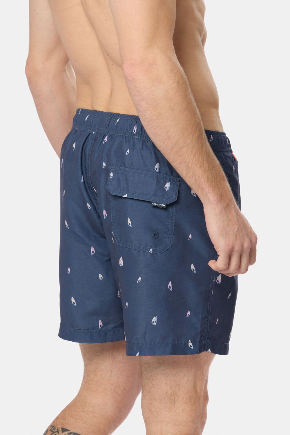 SHORT DE BAÑO ESTAMPADO Azul