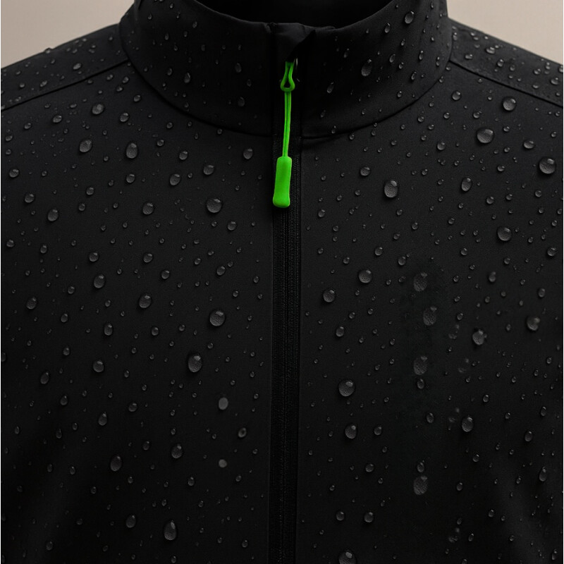 Campera Rompeviento e Impermeable Elastizada Unisex Negro