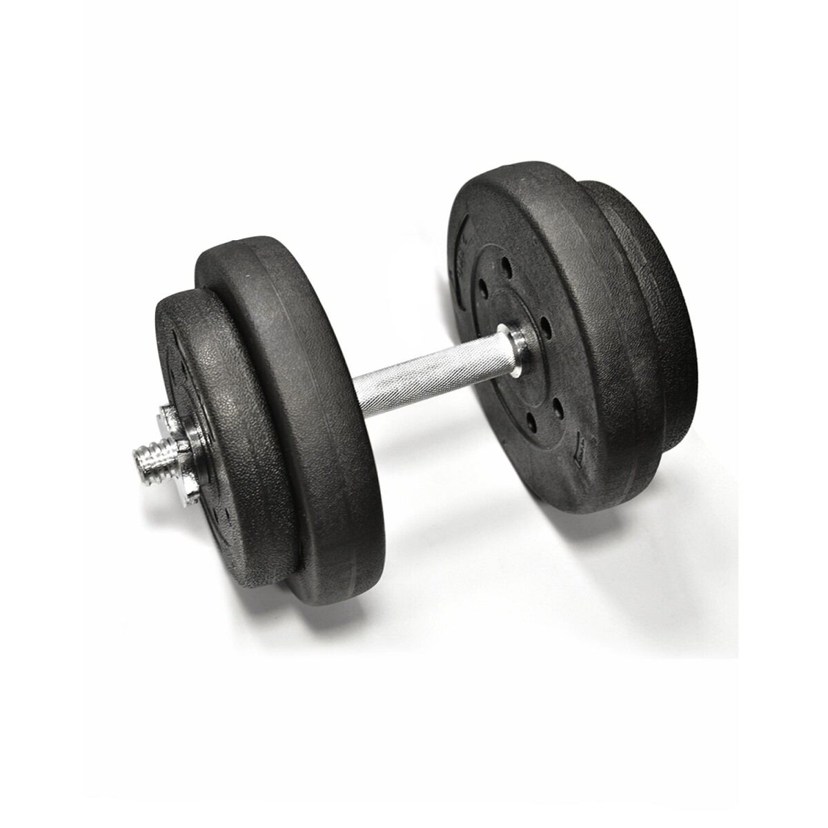 Kit 1 mancuernas cromadas + 10 kgs de pesas - 4x2.5Kg 