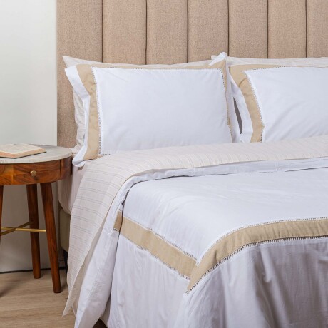 FUNDA NÓRDICA 2 PLAZAS ALGODON NATURAL-BEIGE GUARDA LINO II BEIGE