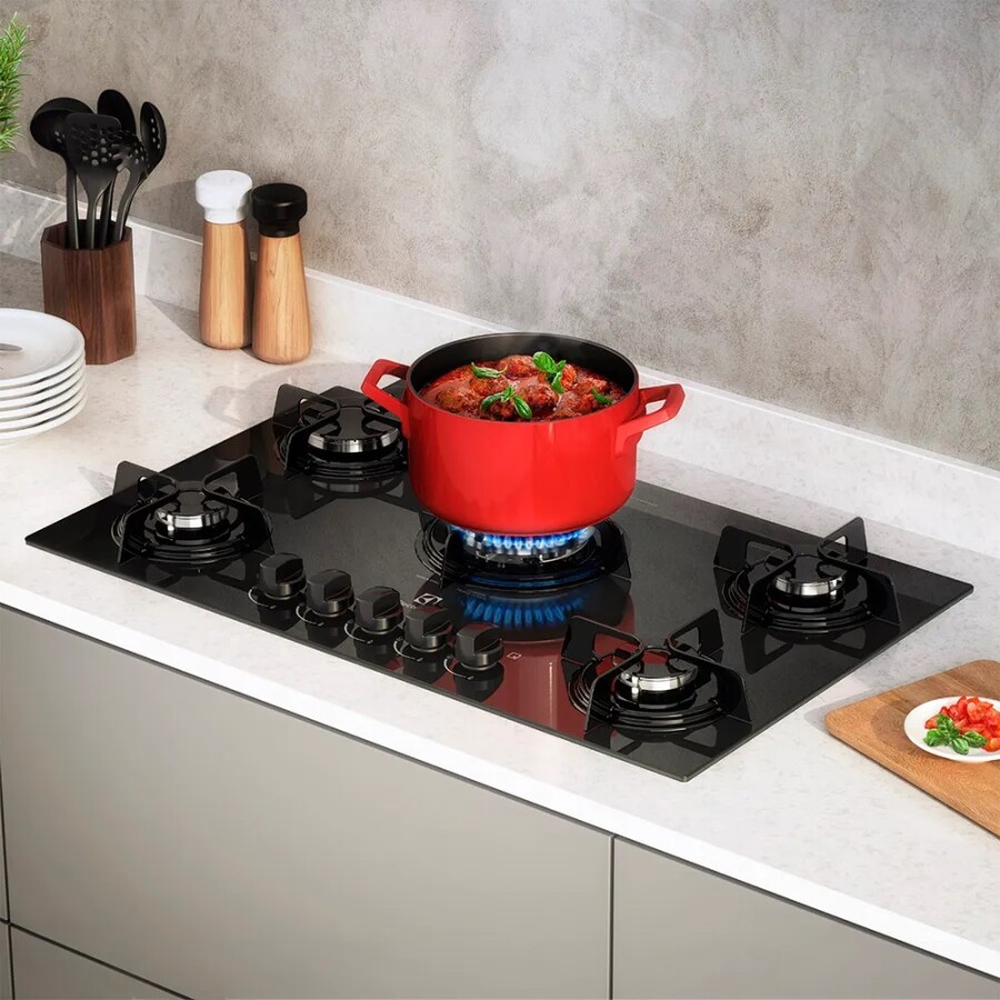 Anafe a gas de 5 hornallas Electrolux KE5TP Anafe a gas de 5 hornallas Electrolux KE5TP