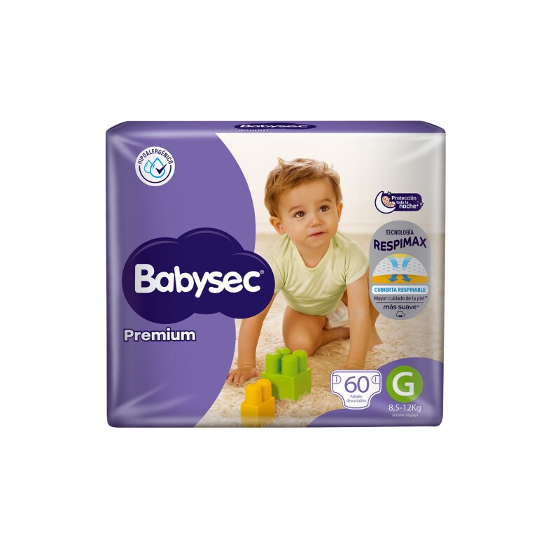 Pañales Babysec Premium Talle G 60 Uds. Pañales Babysec Premium Talle G 60 Uds.
