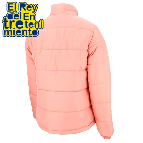 Campera Topper Abrigo Inflada Impermeable Para Dama Rosa