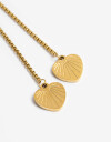 Collares Cortos Metal Collar De Acero Dorado Con Dije - Dorado