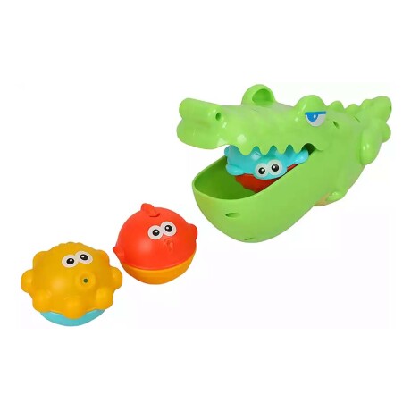 Juego Agua Baño Bebé Coordinación Cocodrilo Pelotas Huanger Verde