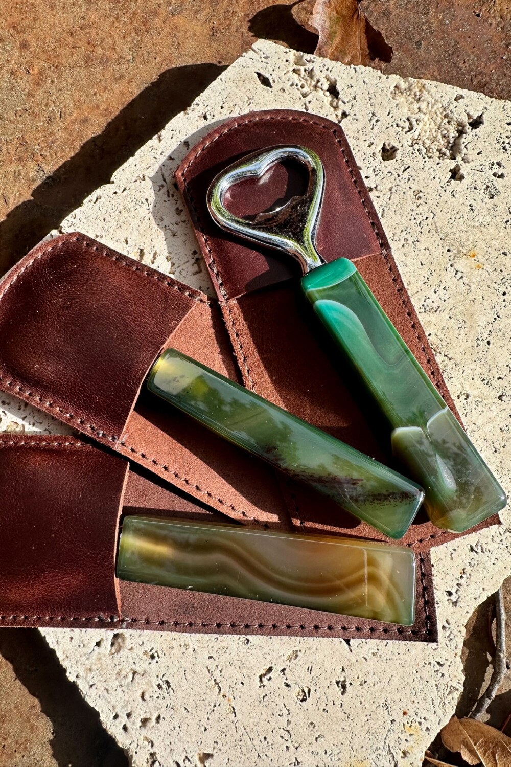 Long Beer Opener Verde / Chocolate