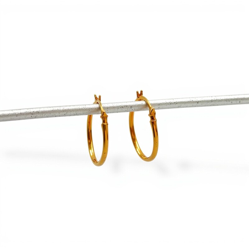 Caravanas aros de oro finos- Oro bajo - Sin piedra- CA8250 sinpiedra