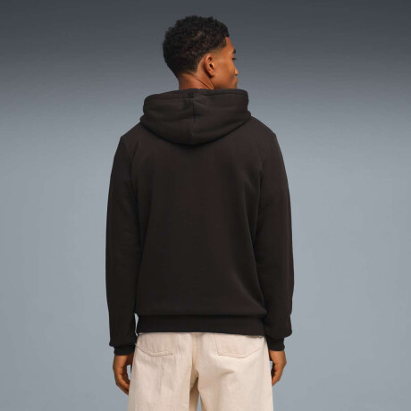 Campera Ess Small N°1 Logo Centered Hoodie Felpa de Hombre Negro