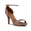 Sandalia Formal Mujer Vizzano Taco Alto Brillosa Cobre