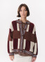 Cardigan Glory Print Bordó