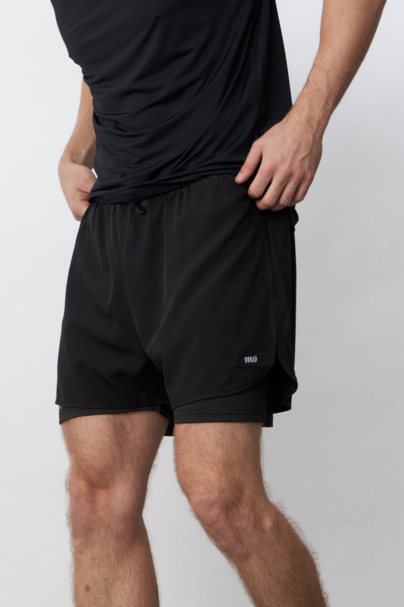 Short con calza interna - Negro 