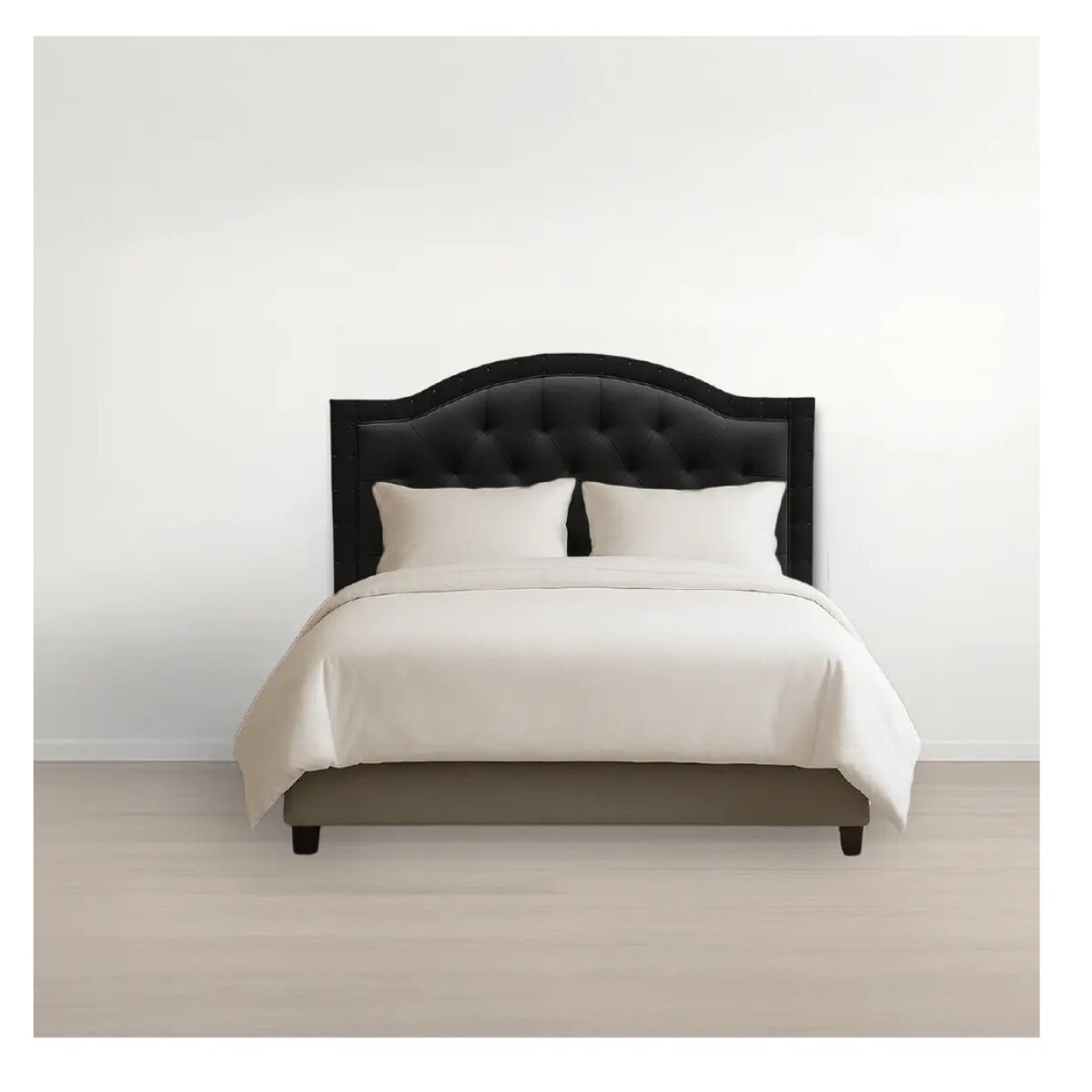 Respaldo Curvo De Sommier Ltc De Madera Forrado En Suede 