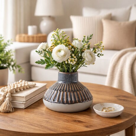 FLORERO SATIN Gris - Small