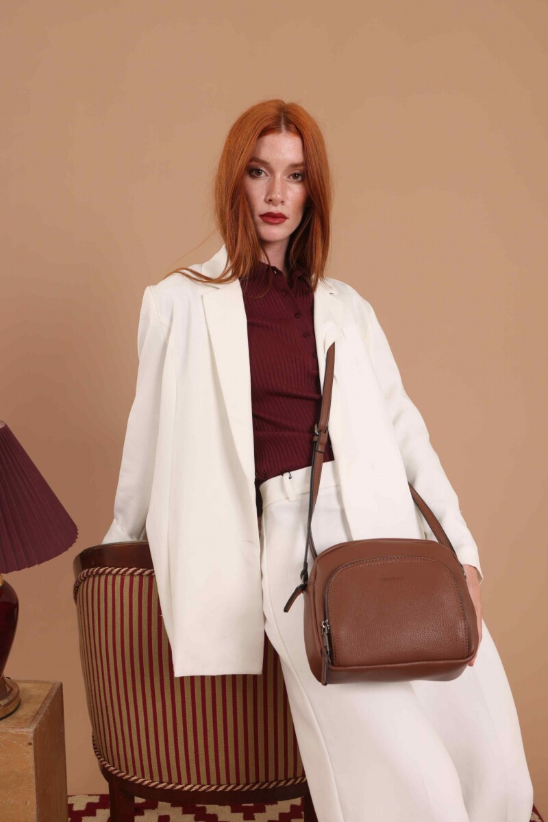 BANDOLERA MORRAL SANDALO - CHOCOLATE 