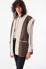 Chaleco Leather Ice Crudo/Habano