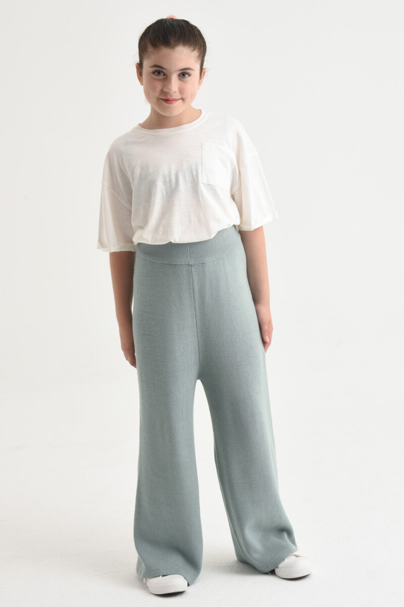 Pantalón moda tejido - Verde 