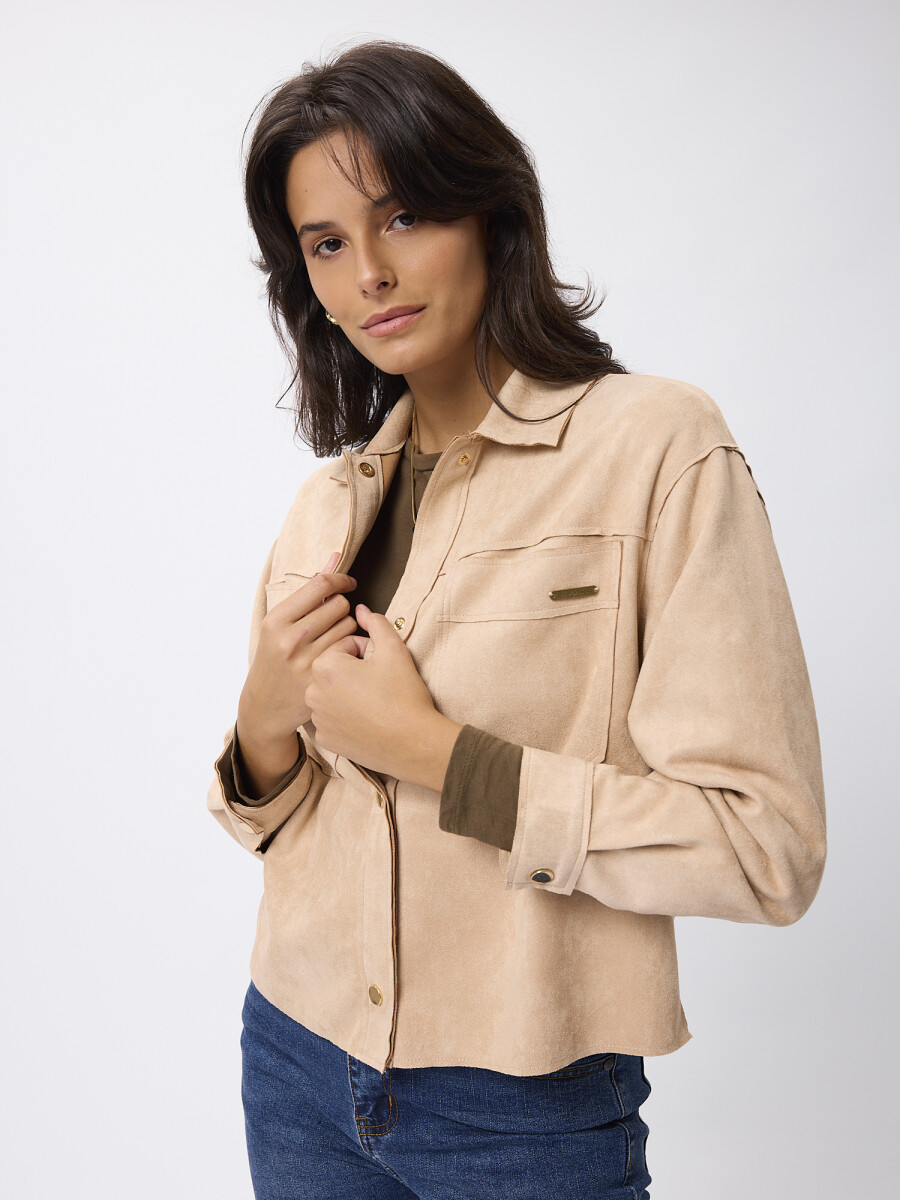 Campera Kiara suede - beige 
