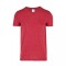 Camiseta jaspe escote en v Rojo