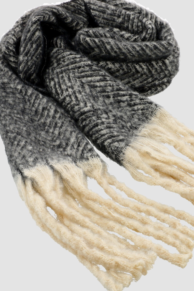 Bufanda poncho volados Negro