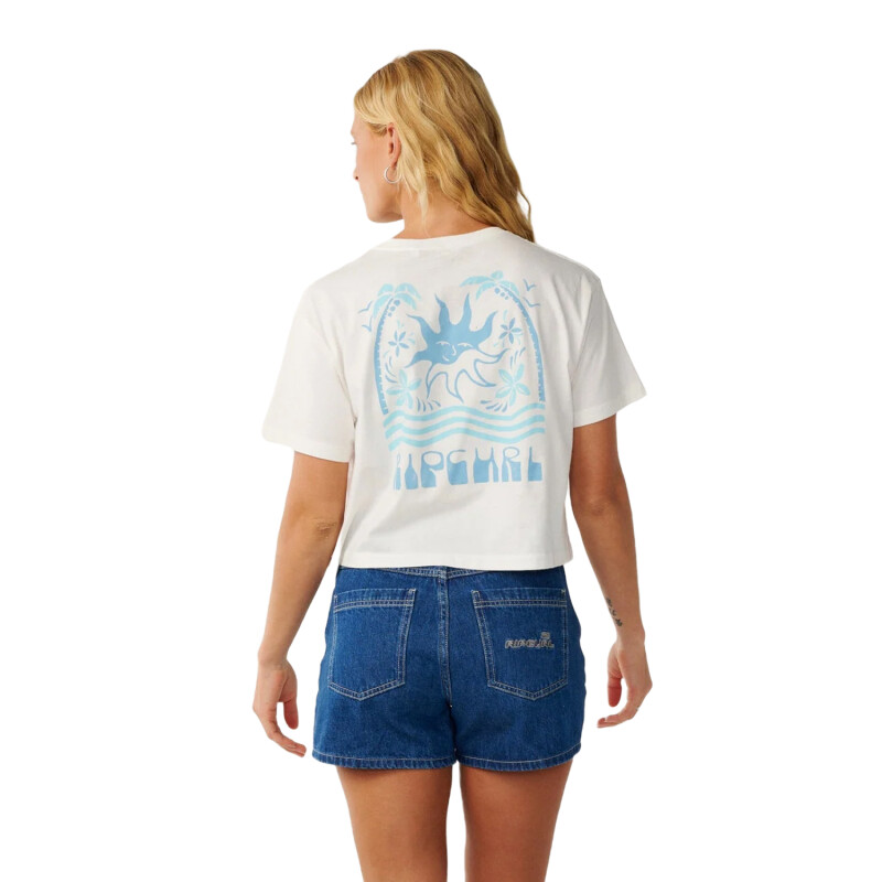 Remera Rip Curl Swell Crop - Blanco Remera Rip Curl Swell Crop - Blanco