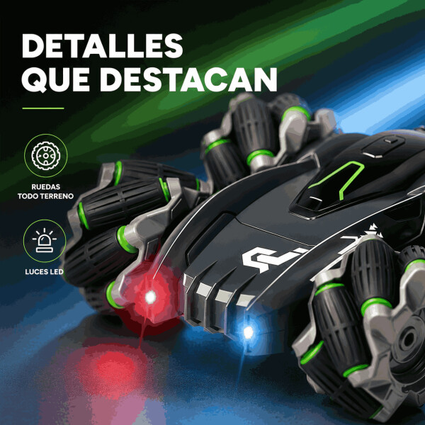 Auto a Control Remoto Doble Cara 360° Todo Terreno GRIS