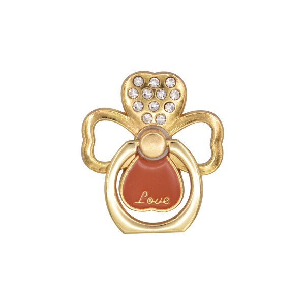 Anillo soporte para celular diseño trébol color dorado Anillo Soporte Para Celular Diseño Trébol Color Dorado