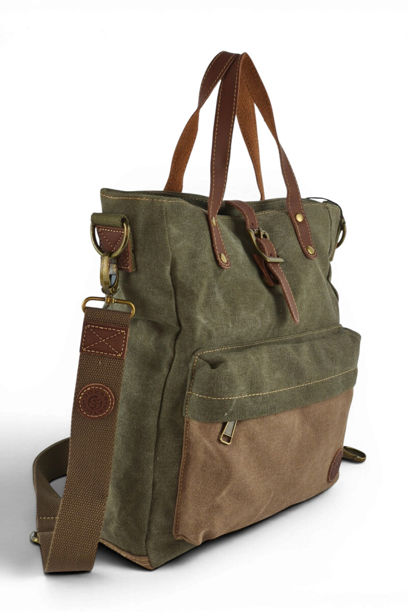 Bolso matera de lona Verde