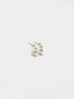 Aros Abiertos Con Perlas blanco