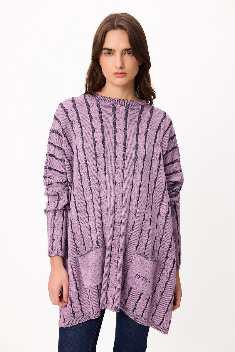 Sweater Oceano Lila/Azul