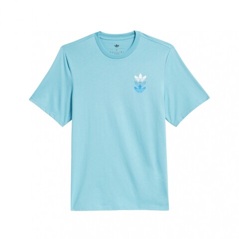 REMERA adidas SKATEBOARDING TRIPLE TREFOIL Light Blue