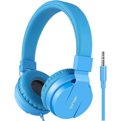 Auricular Stereo Cableado Vincha Plegable Gorsun 778 Color Variante Azul