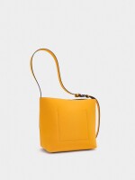 Bolso De Hombro Con Textura Suave naranja