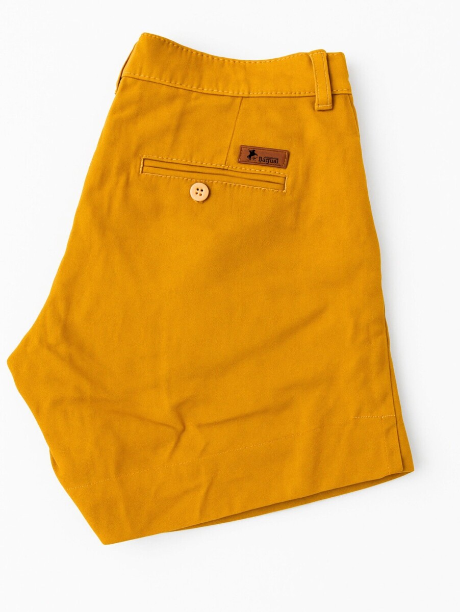Short dama de lino - mostaza 