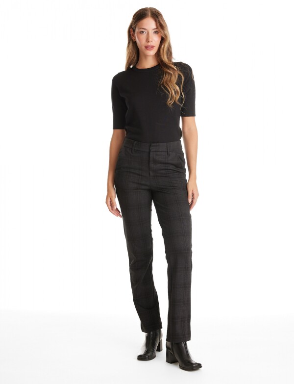 Pantalon Pull On Pri NEGRO/GRIS