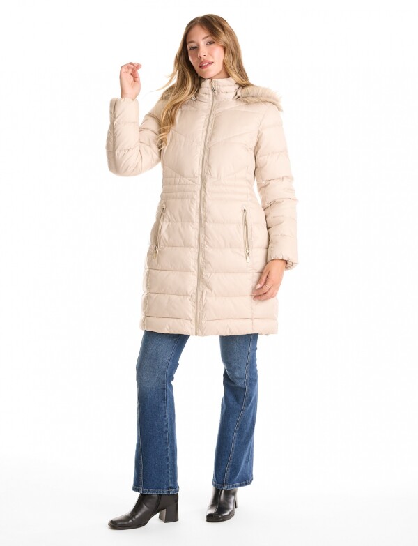 Campera Abrigo Puffe BEIGE