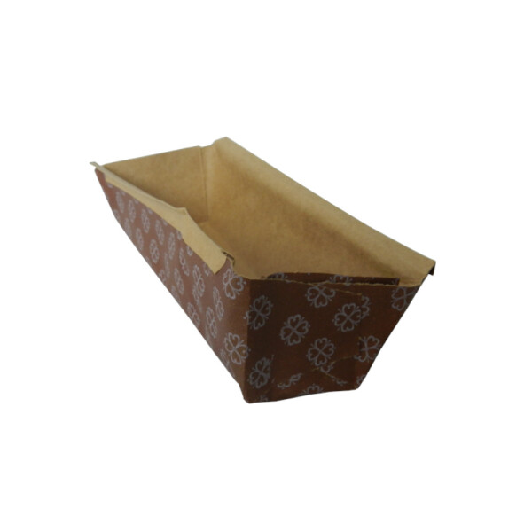 MOLDE PAPEL PARA BUDIN FLEJE 18X5X5 CM. 400 GRS. MARRON