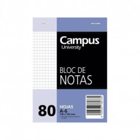 BLOCK CAMPUS 80 HOJAS A6 TAPA FLEXIBLE CUADRICULADA BLOCK CAMPUS 80 HOJAS A6 TAPA FLEXIBLE CUADRICULADA