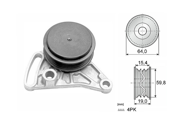 Tensor Guia Correa Audi A4, Volks Passat 94-05 Tensor Guia Correa Audi A4, Volks Passat 94-05