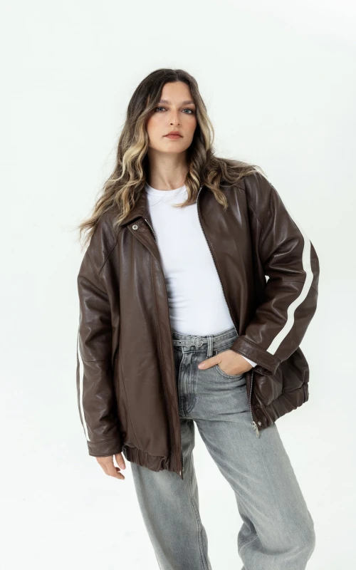 CHAQUETA BOMBER NEPAL MARRON