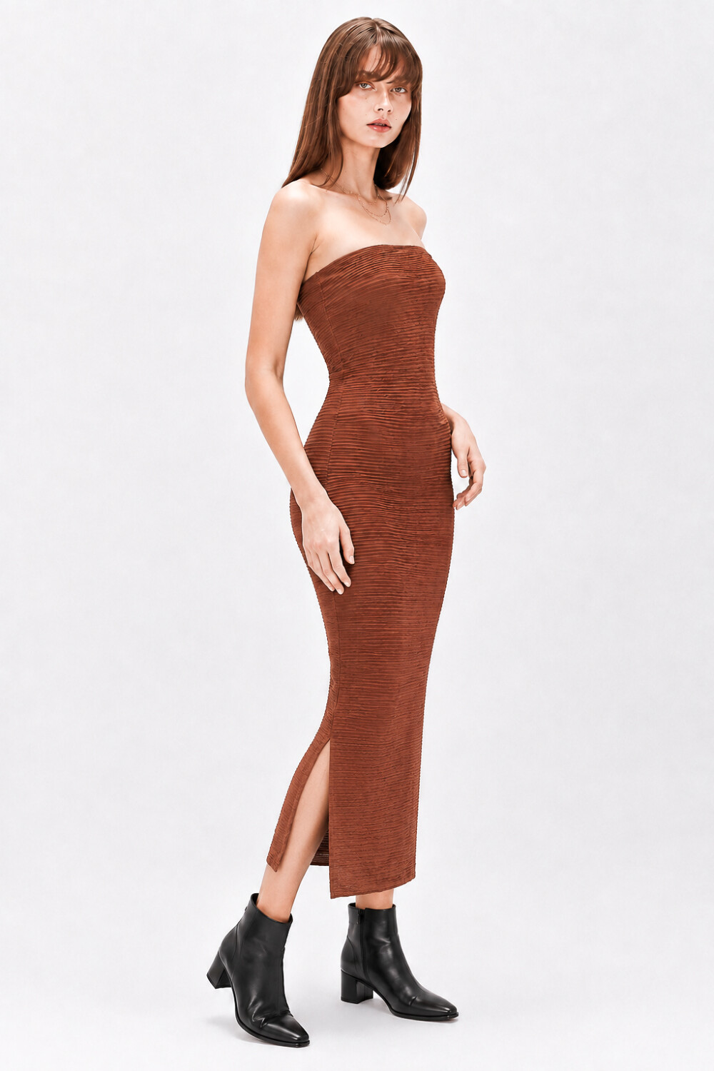 Vestido Runpia Marron Medio