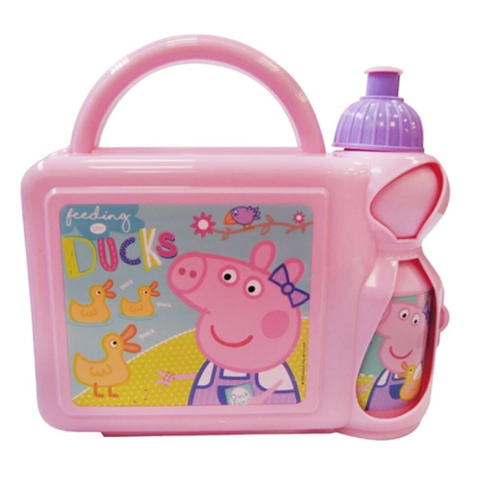 Lunchera Plástico C/Cantimplora Peppa Pig BAZAR PLASTICO LUNCHERA C/CANTIMPLORA PEPPA PIG