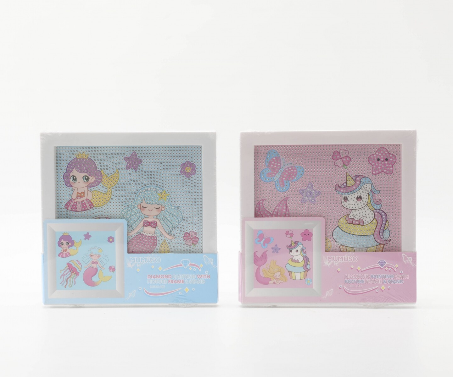 CUADRO DE DIAMANTES CON MARCO Y SOPORTE (SIRENA) 