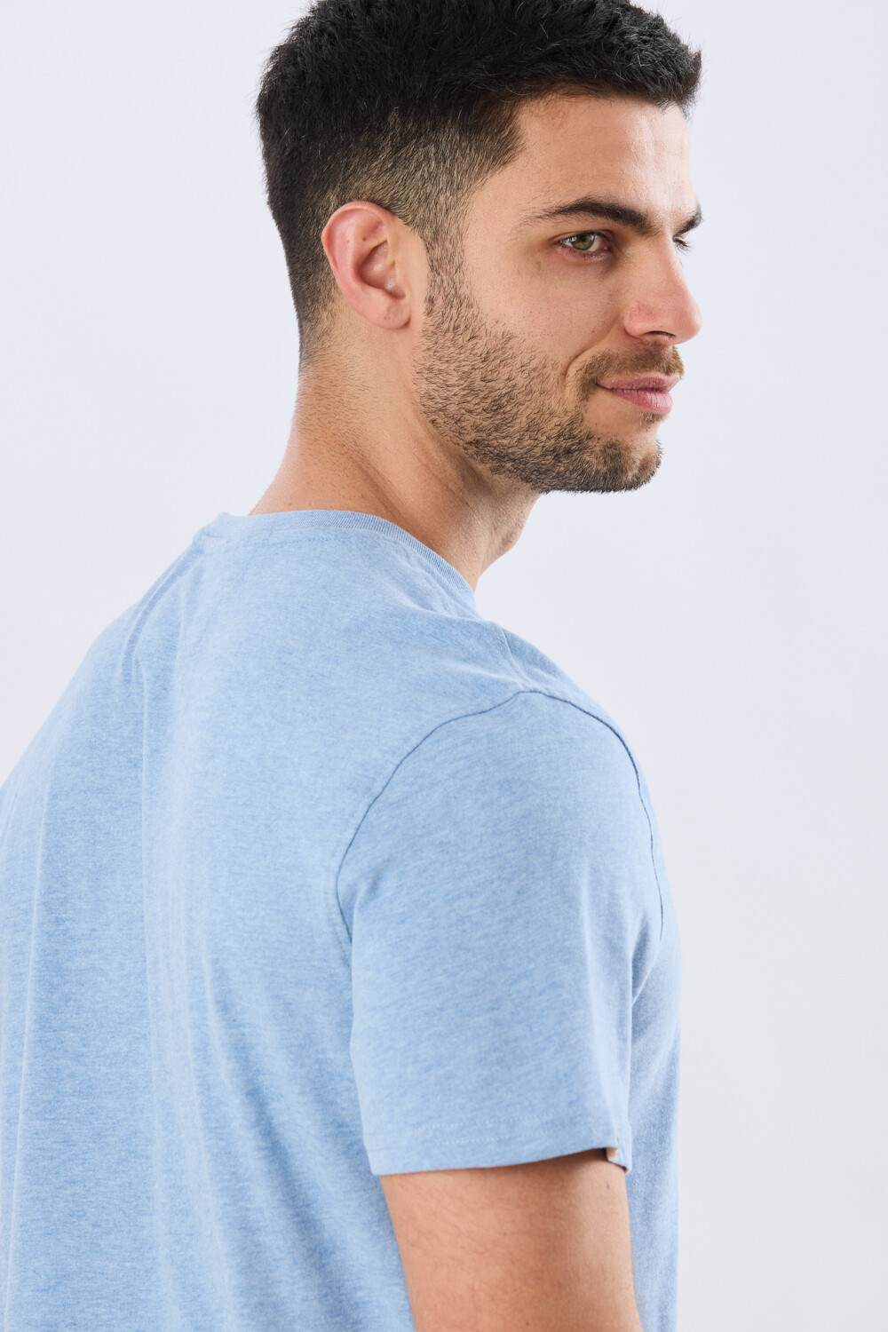 REMERA ESTAMPADA DE ALGODÓN Celeste